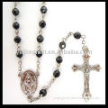 6mm Polygonal Hematite Religious Rosary